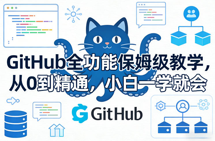 GitHub全功能保姆级教学,从0到精通,小白一学就会-赛德副业库