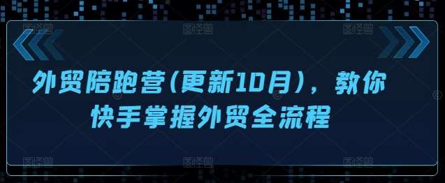 外贸陪跑营(更新10月),教你快手掌握外贸全流程-赛德副业库
