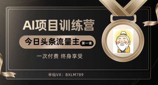 AI项目系列训练营（公众号流量主与今日头条篇）【揭秘】-赛德副业库