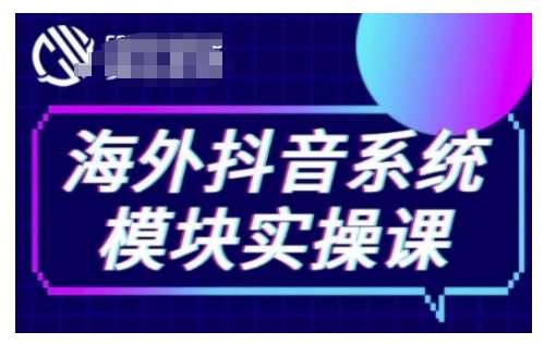 海外抖音Tiktok系统模块实操课，TK短视频带货，TK直播带货，TK小店端实操等-赛德副业库