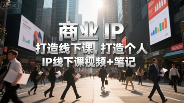 商业IP打造线下课,打造个人 IP线下课视频+笔记-赛德副业库