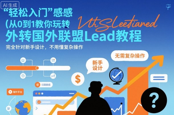 国外联盟賺美刀项目,从0到1教你玩转国外联盟Lead教程,纯新手可操作性100%-赛德副业库