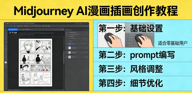 利用Midjourney AI人工智能轻松创作漫画插画教程,零基础创作完整漫画插画-赛德副业库