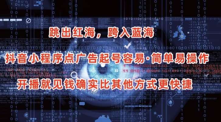 抖音小程序点广告项目，起号容易，简单易操作，开播就见有收益【揭秘】-赛德副业库