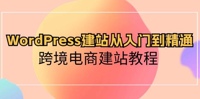 WordPress建站从入门到精通，跨境电商建站教程（60节课）-赛德副业库