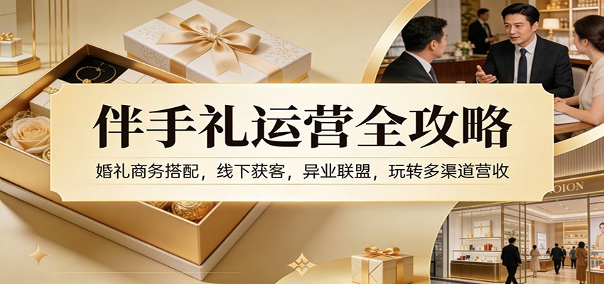 伴手礼运营全攻略：婚礼商务搭配，线下获客，异业联盟，玩转多渠道营收-赛德副业库