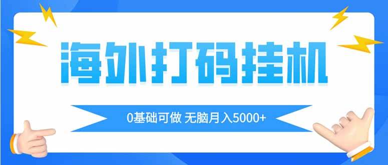 (14449期)海外打码平挂机项目,全自动撸美金,无脑月入5000+-赛德副业库