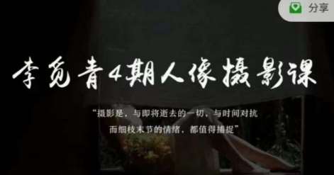 李觅青4期人像摄影线上课，审美/前期策划/拍摄/人像精修/调色-赛德副业库