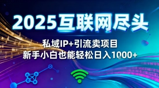 2025网创尽头王炸项目！私域IP+精准引流，新手小白在家躺賺日入1k，零经验也能上手【揭秘】-赛德副业库