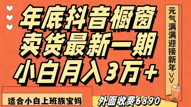 外面收费6890元年底抖音橱窗卖货最新一期，小白月入3万，适合小白上班族宝妈【揭秘】-赛德副业库