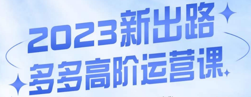 大炮·多多高阶运营课，3大玩法助力打造爆款，实操玩法直接亮出干货-赛德副业库