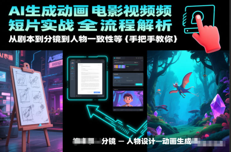 AI生成动画电影视频短片实战全流程解析，从剧本到分镜到人物一致性等手把手教你-赛德副业库