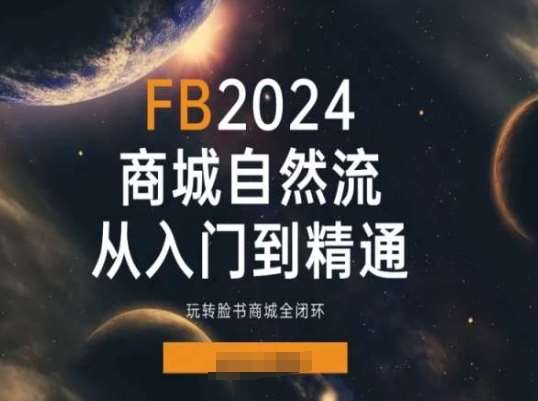 2024Faceboo商城自然流(从入门到精通)，玩转脸书商城全闭环-赛德副业库