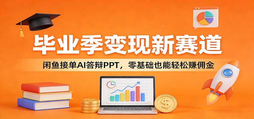毕业季变现新赛道:闲鱼接单AI答辩PPT,零基础也能轻松赚佣金-赛德副业库