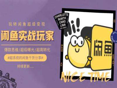 手把手教你0到1系统玩转闲鱼变现，爆款思维/超级曝光/超高转化-赛德副业库