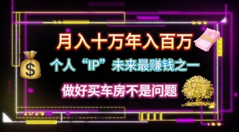 个人“ip”月入10w，年入100w-赛德副业库