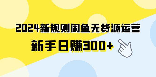 (9522期)2024新规则闲鱼无货源运营新手日赚300+-赛德副业库