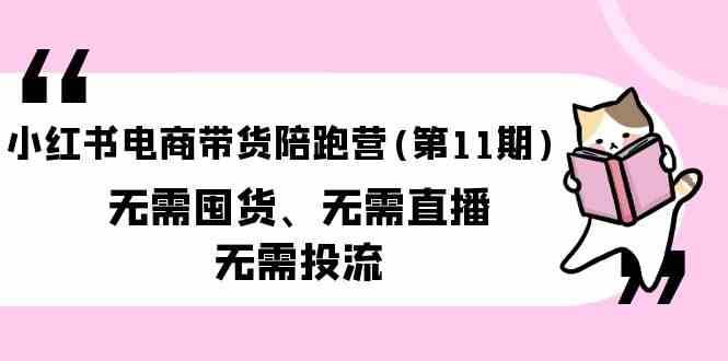 小红书电商带货陪跑营(第11期)无需囤货、无需直播、无需投流-赛德副业库