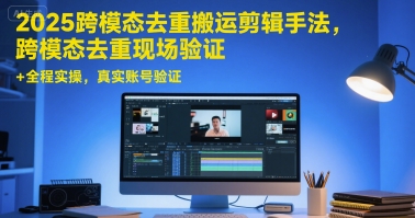 2025跨模态去重搬运剪辑手法，跨模态去重现场验证 +全程实操，真实账号验证-赛德副业库