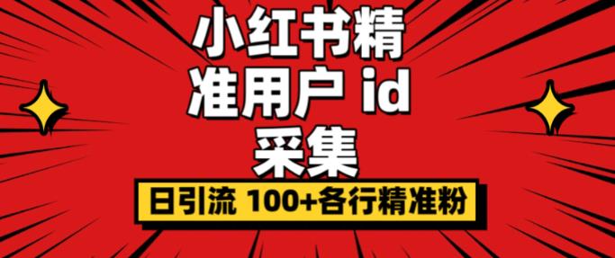 小白都会用的小红书精准用户id采集器日引流精准粉可达到100+（软件+教程）-赛德副业库