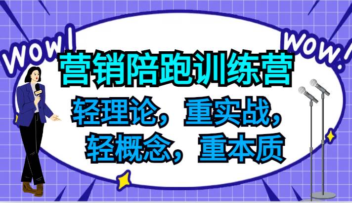 营销陪跑训练营，轻理论，重实战，轻概念，重本质，适合中小企业和初创企业的老板-赛德副业库