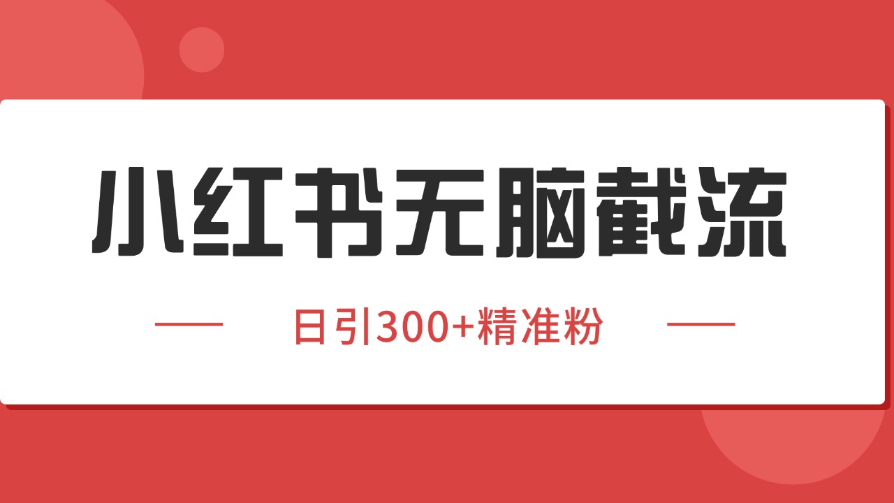 小红书截流同行客源,独家野路子获客玩法 日引200+暴力获客-赛德副业库