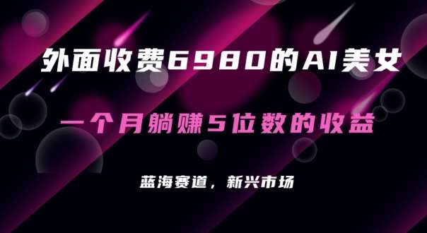 外面收费6980的AI美女项目！每月躺赚5位数收益（教程+素材+工具）【揭秘】-赛德副业库
