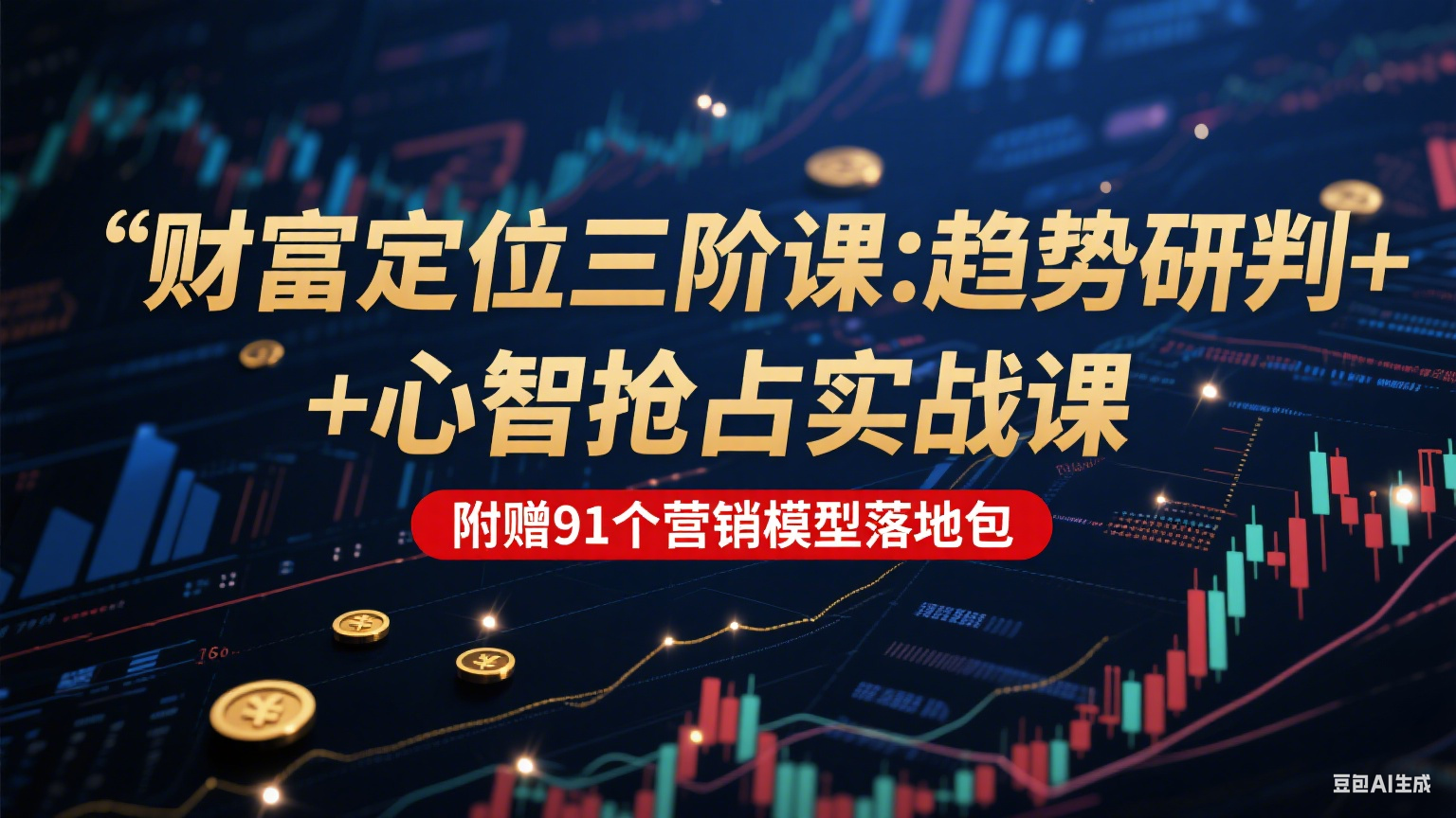 财富定位三阶课:趋势研判 + 心智抢占实战课,附赠91个营销模型落地包-赛德副业库