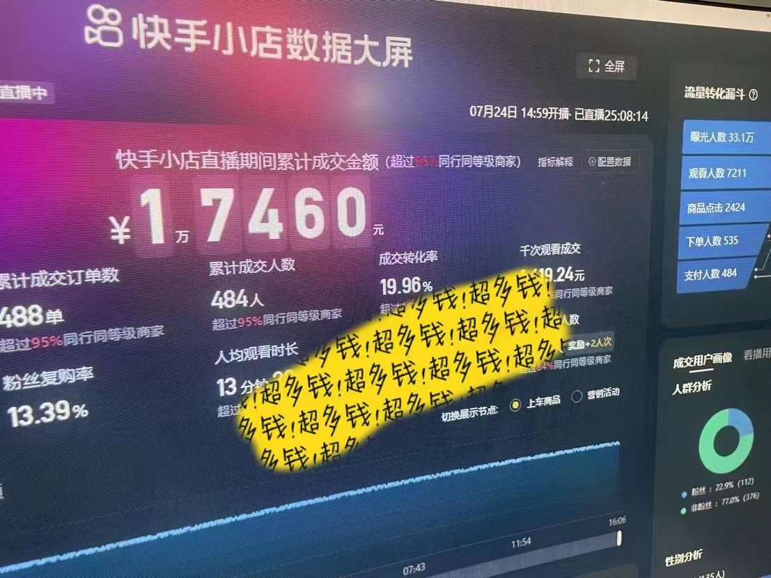 图片[3]-快手数字人无人直播带货，48小时日不落的直播模式，一台电脑单日利润200-500-赛德副业库