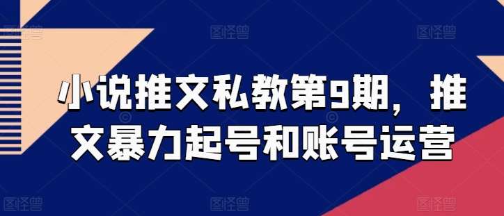 小说推文私教第9期，推文暴力起号和账号运营-赛德副业库