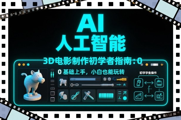 AI人工智能3D电影制作初学者指南：0基础上手，小白也能玩转-赛德副业库