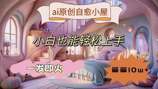 ai原创治愈小屋，小白也能轻松上手，一发即火，篇篇10w+【揭秘】-赛德副业库