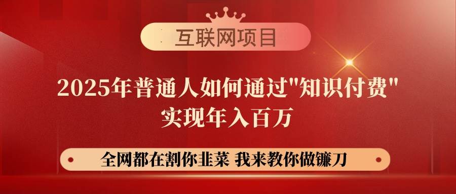 （14466期）【网创项目终点站-镰刀训练营超级IP合伙人】25年普通人如何通过“知识…-赛德副业库