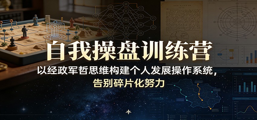 自我操盘训练营:以经政军哲思维构建个人发展操作系统,告别碎片化努力-赛德副业库