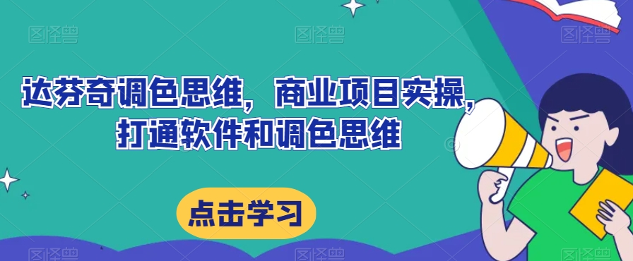 达芬奇调色思维,商业项目实操,打通软件和调色思维-赛德副业库