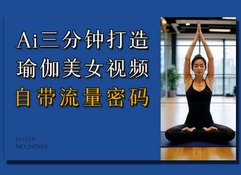 Ai3分钟打造瑜伽美女视频,自带流量密码-赛德副业库