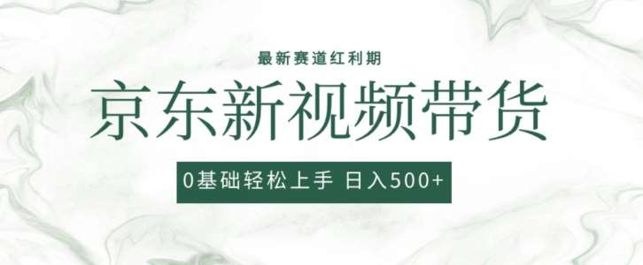 2024最新京东视频带货项目，最新0粉强开无脑搬运爆款玩法，小白轻松上手【揭秘】-赛德副业库