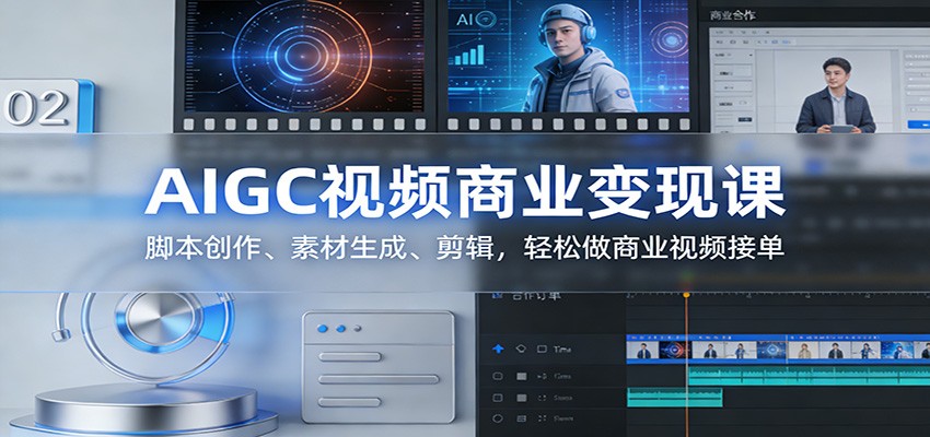 AIGC视频商业变现课:脚本创作、素材生成、剪辑,轻松做商业视频接单-赛德副业库
