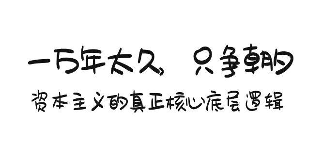 (9171期)某付费文章《一万年太久,只争朝夕:资本主义的真正核心底层逻辑》-赛德副业库