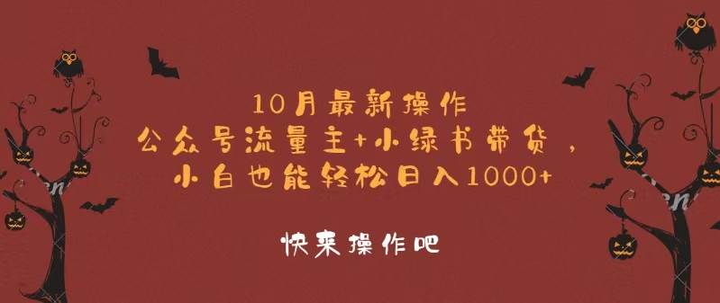 （12977期）10月最新操作，公众号流量主+小绿书带货，小白轻松日入1000+-赛德副业库