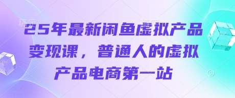 25年最新闲鱼虚拟产品变现课,普通人的虚拟产品电商第一站-赛德副业库