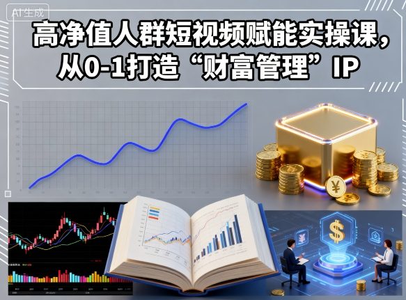 高净值人群短视频赋能实操课，从0-1打造“财富管理”IP-赛德副业库