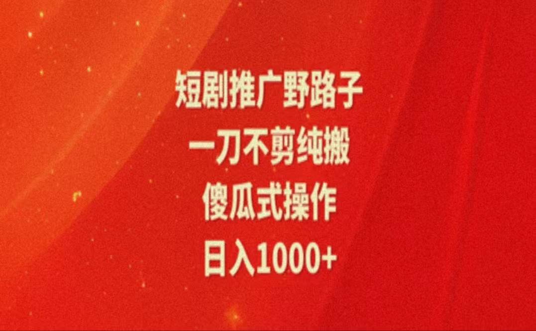 （11642期）暑假风口项目，短剧推广全新玩法，一刀不剪纯搬运，轻松日入1000+-赛德副业库