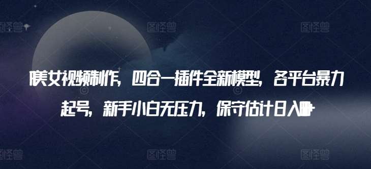 AI美女视频制作，四合一插件全新模型，各平台暴力起号，新手小白无压力，保守估计日入600+【揭秘】-赛德副业库