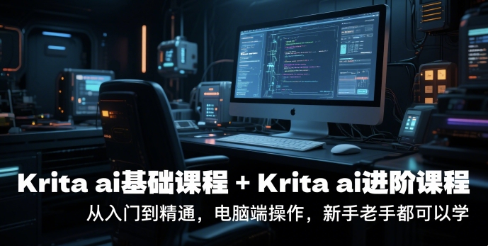 krita ai基础课程+Krita ai进阶课程,从入门到精通,电脑端操作,新手老手都可以学-赛德副业库