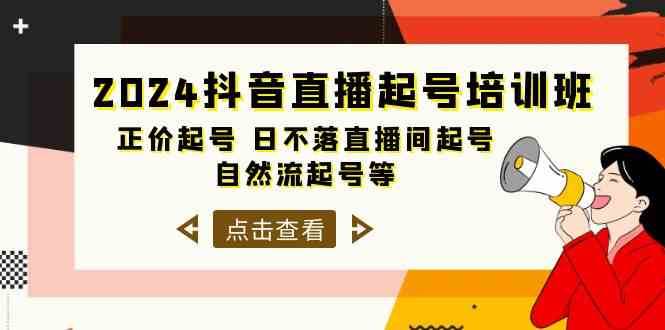 2024抖音直播起号培训班,正价起号 日不落直播间起号 自然流起号等(33节)-赛德副业库