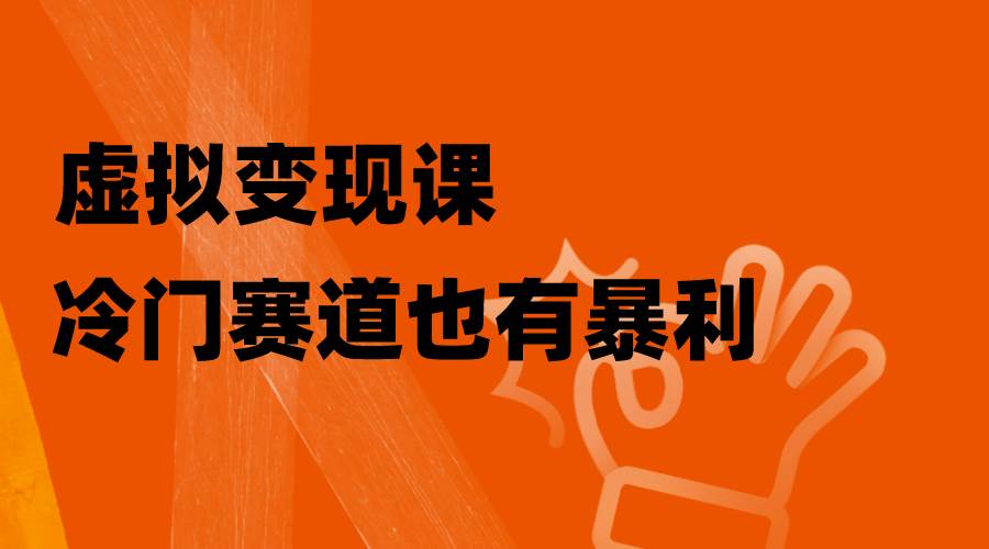 （8219期）虚拟变现课，冷门赛道也有暴利，手把手教你玩转冷门私域-赛德副业库