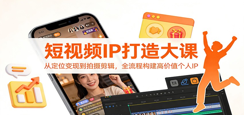 短视频IP打造大课：从定位变现到拍摄剪辑，全流程构建高价值个人IP-赛德副业库