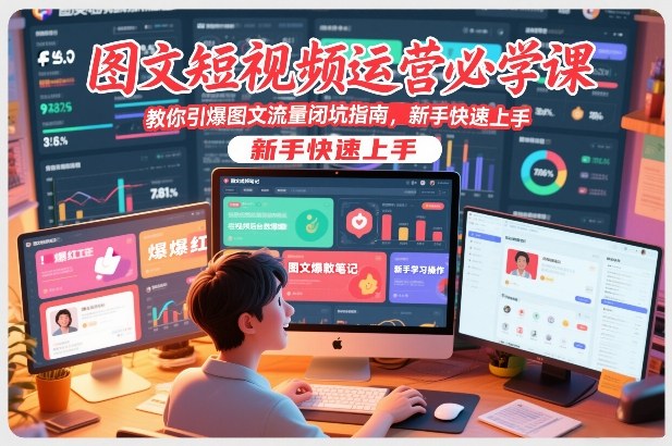 图文短视频运营必学课,教你引爆图文流量闭坑指南,新手快速上手-赛德副业库
