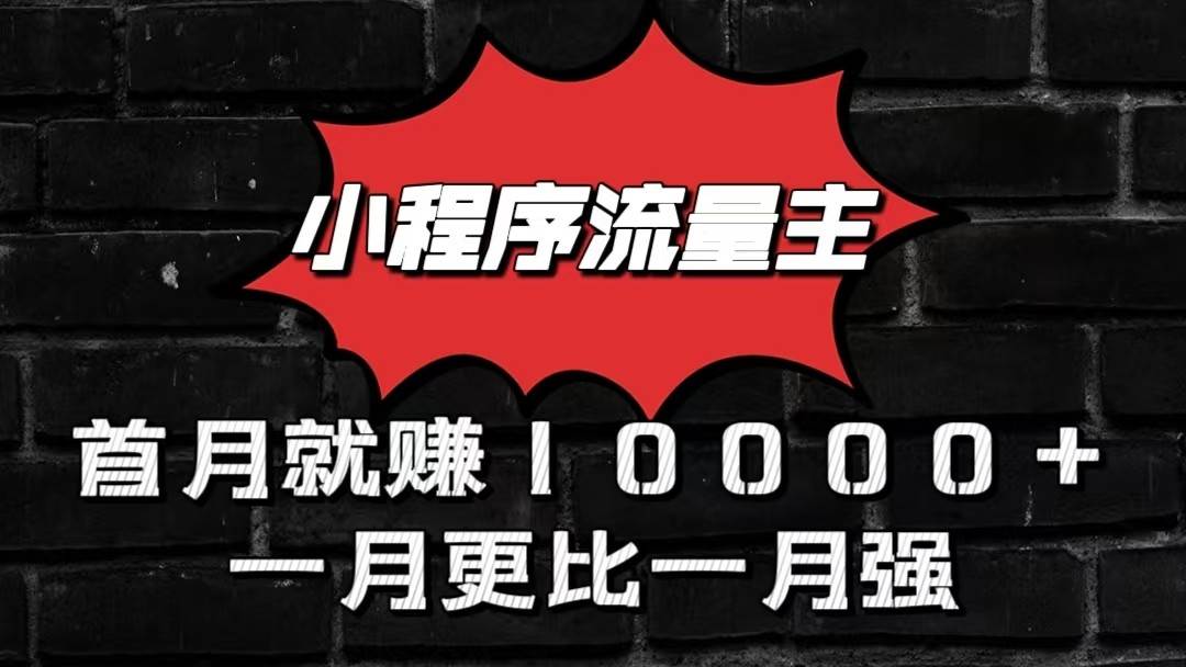 小程序流量主首月就赚10000+,一月更比一月强!小本创业首选-赛德副业库